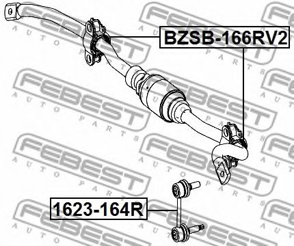 Втулка стабилизатора FEBEST BZSB-166RV2 Втулка стабилизатора FEBEST BZSB-166RV2
