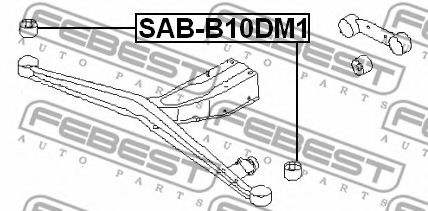 Сайлентблок задней балки FEBEST SAB-B10DM1 Сайлентблок задней балки FEBEST SAB-B10DM1