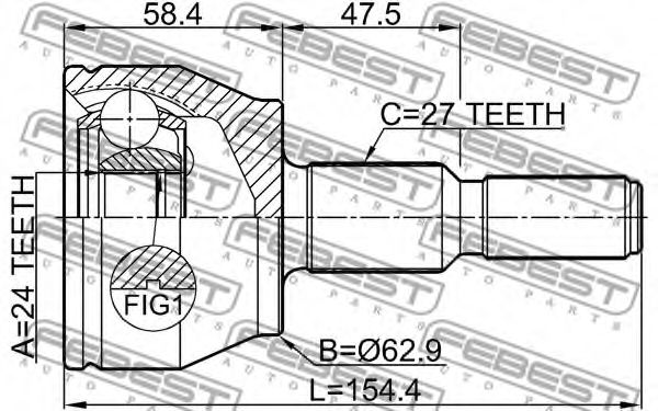 ШРУС FEBEST 2110-CB7 ШРУС FEBEST 2110-CB7