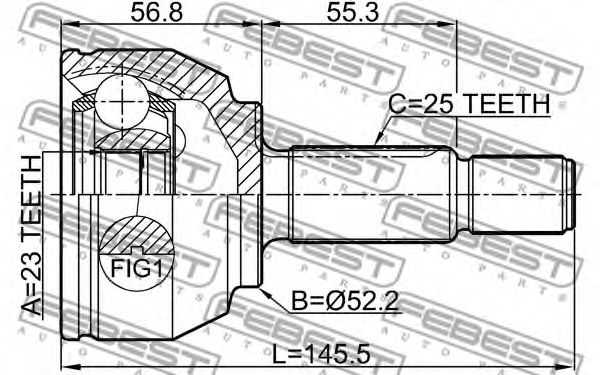 ШРУС FEBEST 2110-FOCIIAU ШРУС FEBEST 2110-FOCIIAU