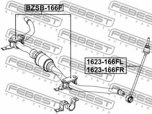 Втулка стабилизатора FEBEST BZSB-166F Втулка стабилизатора FEBEST BZSB-166F