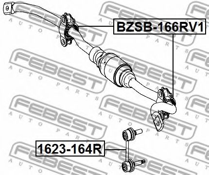 Втулка стабилизатора FEBEST BZSB-166RV1 Втулка стабилизатора FEBEST BZSB-166RV1