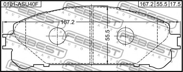 Тормозные колодки FEBEST 0101-ASU40F Тормозные колодки FEBEST 0101-ASU40F