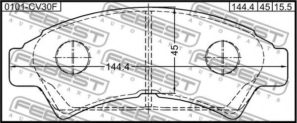 Тормозные колодки FEBEST 0101-CV30F Тормозные колодки FEBEST 0101-CV30F