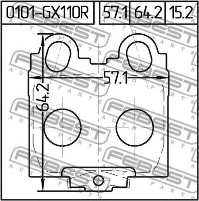 Тормозные колодки FEBEST 0101-GX110R Тормозные колодки FEBEST 0101-GX110R