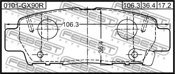 Тормозные колодки FEBEST 0101-GX90R Тормозные колодки FEBEST 0101-GX90R