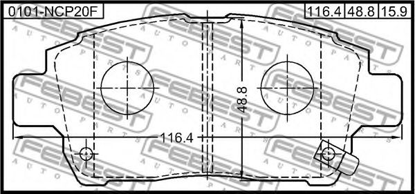 Тормозные колодки FEBEST 0101-NCP20F Тормозные колодки FEBEST 0101-NCP20F
