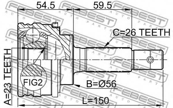 ШРУС FEBEST 0110-037 ШРУС FEBEST 0110-037