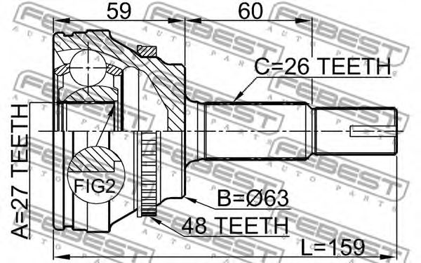 ШРУС FEBEST 0110-ACV40A48 ШРУС FEBEST 0110-ACV40A48