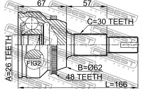 ШРУС FEBEST 0110-GSV40A48 ШРУС FEBEST 0110-GSV40A48