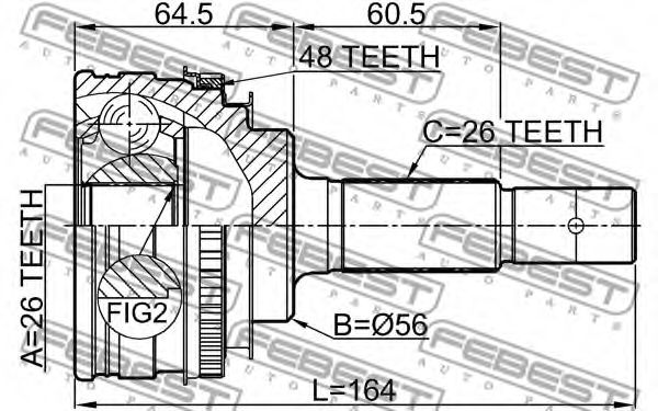 ШРУС FEBEST 0110-MCU10A48R ШРУС FEBEST 0110-MCU10A48R