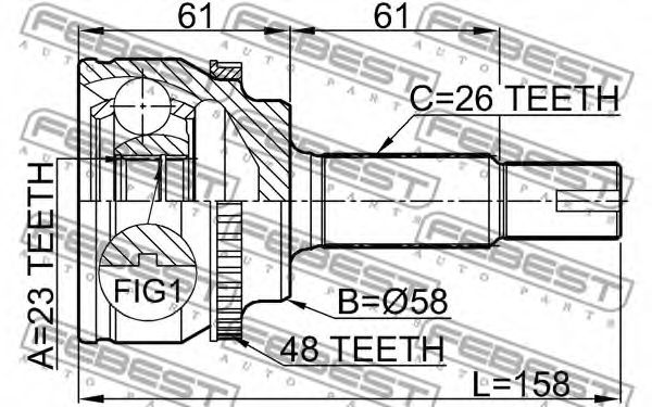 ШРУС FEBEST 0110-ZZE120A48 ШРУС FEBEST 0110-ZZE120A48