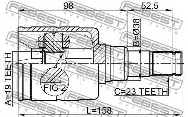 ШРУС FEBEST 0111-1SZFE ШРУС FEBEST 0111-1SZFE