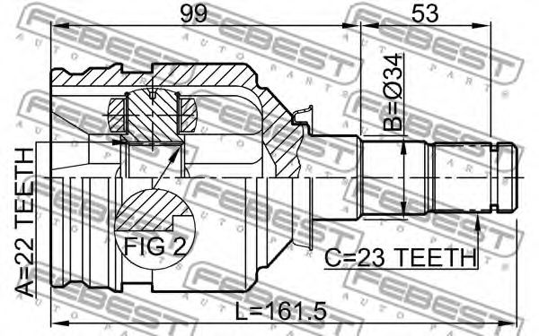 ШРУС FEBEST 0111-2NZFE ШРУС FEBEST 0111-2NZFE