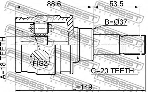 ШРУС FEBEST 0111-ACA33R ШРУС FEBEST 0111-ACA33R