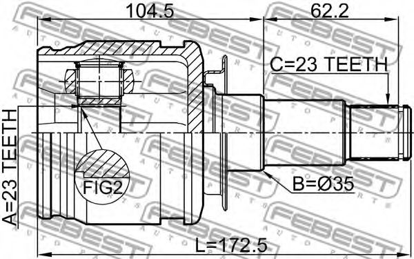 ШРУС FEBEST 0111-ACU35R ШРУС FEBEST 0111-ACU35R
