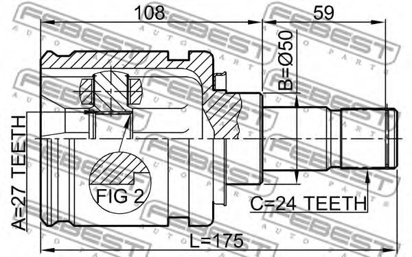 ШРУС FEBEST 0111-ACV30LH ШРУС FEBEST 0111-ACV30LH