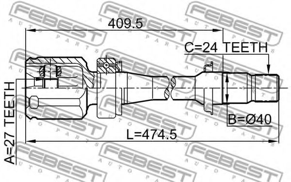 ШРУС FEBEST 0111-ACV30RH ШРУС FEBEST 0111-ACV30RH
