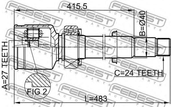 ШРУС FEBEST 0111-GSV40RH ШРУС FEBEST 0111-GSV40RH