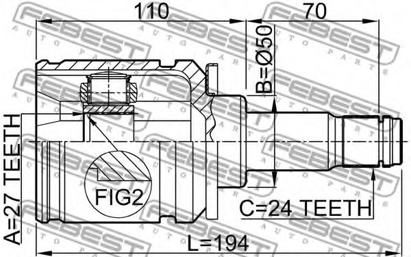ШРУС FEBEST 0111-MCV30LH ШРУС FEBEST 0111-MCV30LH