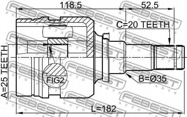 ШРУС FEBEST 0111-NZE140 ШРУС FEBEST 0111-NZE140