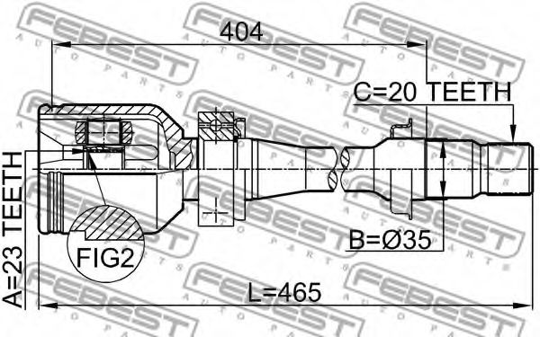 ШРУС FEBEST 0111-ST220RH ШРУС FEBEST 0111-ST220RH