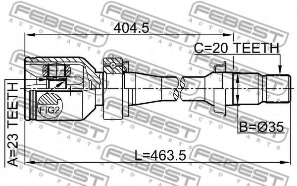 ШРУС FEBEST 0111-SXM10RH ШРУС FEBEST 0111-SXM10RH
