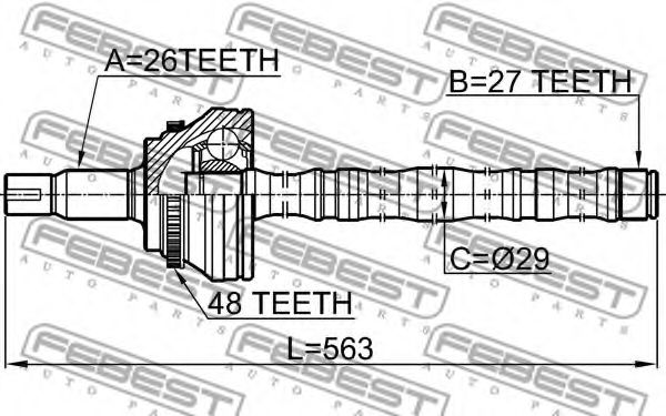 ШРУС FEBEST 0114-ACV30A48 ШРУС FEBEST 0114-ACV30A48