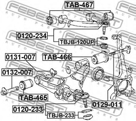 Шаровая опора FEBEST 0120-234 Шаровая опора FEBEST 0120-234