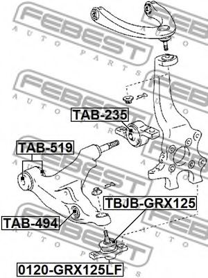 Шаровая опора FEBEST 0120-GRX125LF Шаровая опора FEBEST 0120-GRX125LF