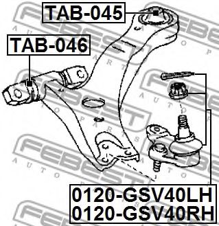 Шаровая опора FEBEST 0120-GSV40LH Шаровая опора FEBEST 0120-GSV40LH