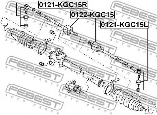 Наконечник рулевой тяги FEBEST 0121-KGC15R Наконечник рулевой тяги FEBEST 0121-KGC15R