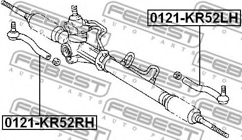 Наконечник рулевой тяги FEBEST 0121-KR52LH Наконечник рулевой тяги FEBEST 0121-KR52LH
