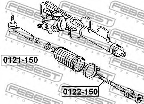 Рулевая тяга FEBEST 0122-150 Рулевая тяга FEBEST 0122-150
