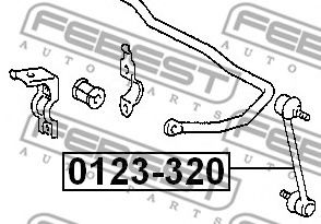Стойка стабилизатора FEBEST 0123-320 Стойка стабилизатора FEBEST 0123-320