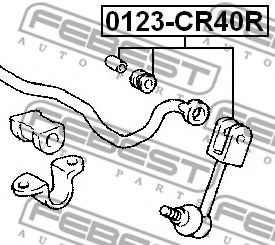 Стойка стабилизатора FEBEST 0123-CR40R Стойка стабилизатора FEBEST 0123-CR40R