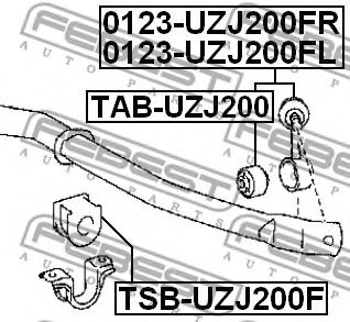 Стойка стабилизатора FEBEST 0123-UZJ200FR Стойка стабилизатора FEBEST 0123-UZJ200FR