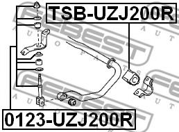 Стойка стабилизатора FEBEST 0123-UZJ200R Стойка стабилизатора FEBEST 0123-UZJ200R