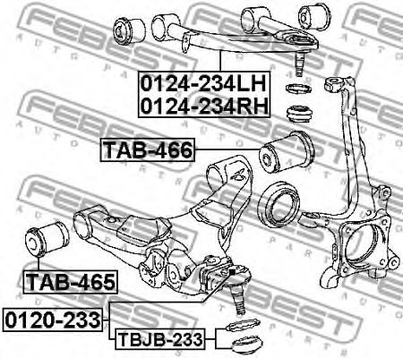 Рычаг подвески FEBEST 0124-234LH Рычаг подвески FEBEST 0124-234LH