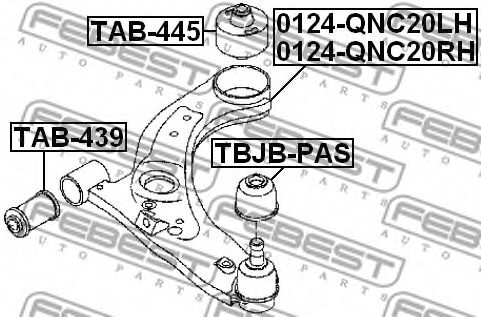 Рычаг подвески FEBEST 0124-QNC20LH Рычаг подвески FEBEST 0124-QNC20LH