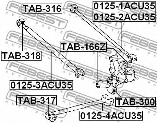 Рычаг подвески FEBEST 0125-4ACU35 Рычаг подвески FEBEST 0125-4ACU35