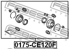 Ремкомплект тормозного суппорта FEBEST 0175-CE120F Ремкомплект тормозного суппорта FEBEST 0175-CE120F