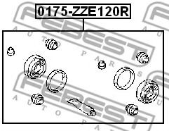Ремкомплект тормозного суппорта FEBEST 0175-ZZE120R Ремкомплект тормозного суппорта FEBEST 0175-ZZE120R