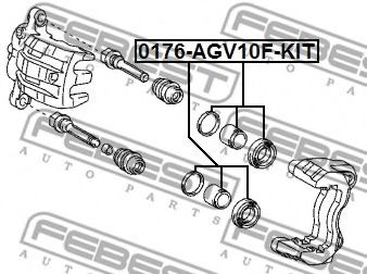 Поршень суппорта FEBEST 0176-AGV10F-KIT Поршень суппорта FEBEST 0176-AGV10F-KIT