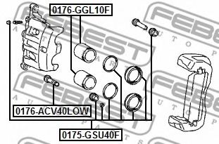 Поршень суппорта FEBEST 0176-GGL10F Поршень суппорта FEBEST 0176-GGL10F