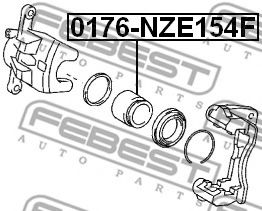 Поршень суппорта FEBEST 0176-NZE154F Поршень суппорта FEBEST 0176-NZE154F