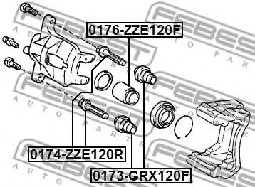 Поршень суппорта FEBEST 0176-ZZE120F Поршень суппорта FEBEST 0176-ZZE120F