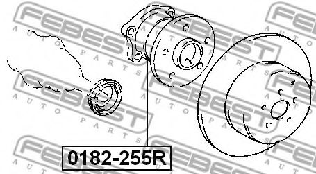 Ступица колеса FEBEST 0182-255R Ступица колеса FEBEST 0182-255R