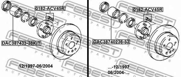 Ступица колеса FEBEST 0182-ACV45R Ступица колеса FEBEST 0182-ACV45R