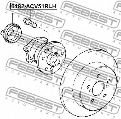 Ступица колеса FEBEST 0182-ACV51RLH Ступица колеса FEBEST 0182-ACV51RLH